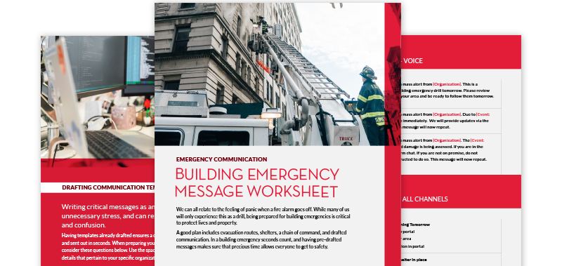 building emergencies mockup template
