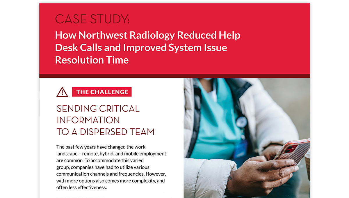 Northwest Radiology Case Study IMAGE