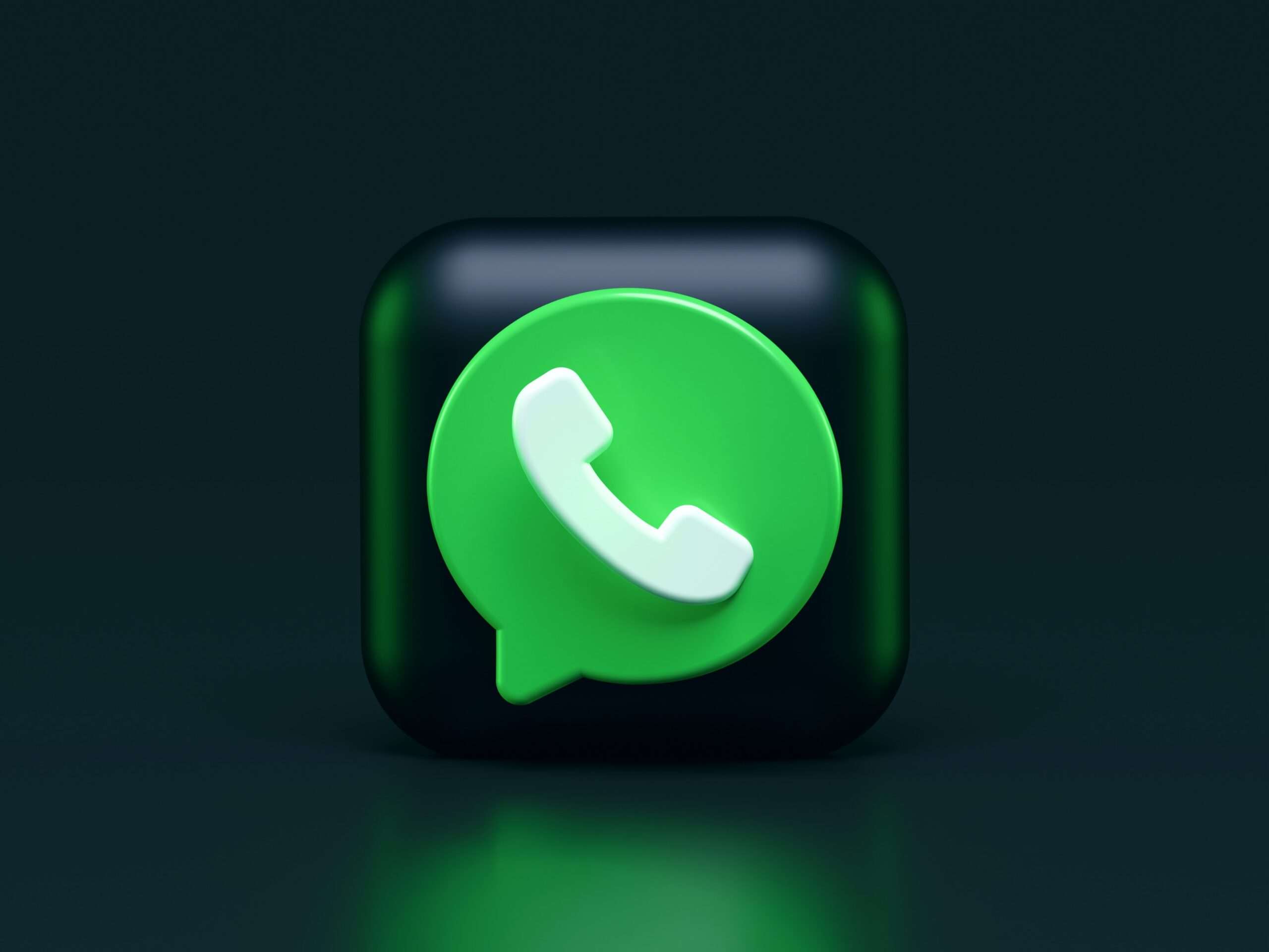 Phone icon green 3D